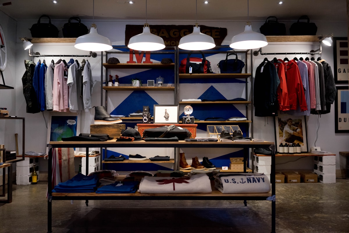 Interior of an Aldermont retail store