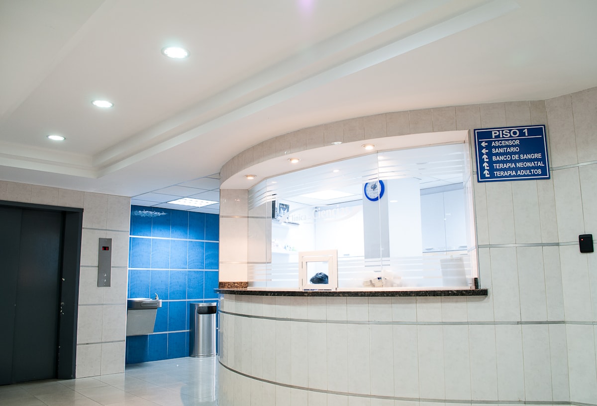 Reception area of a Meridian Health clinic