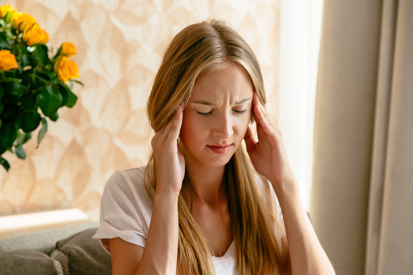 Woman with a headache