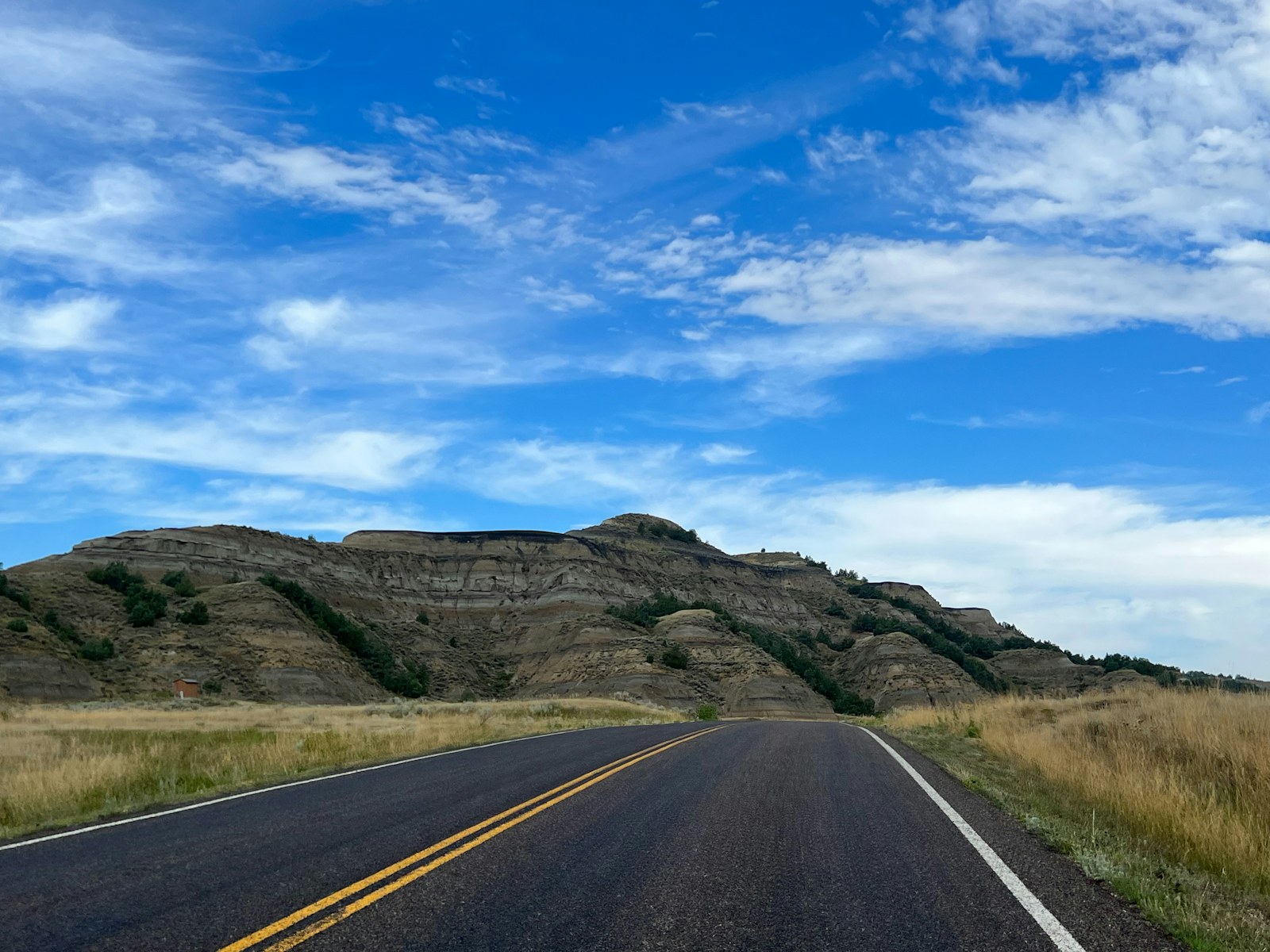 Open highway toward the mountains